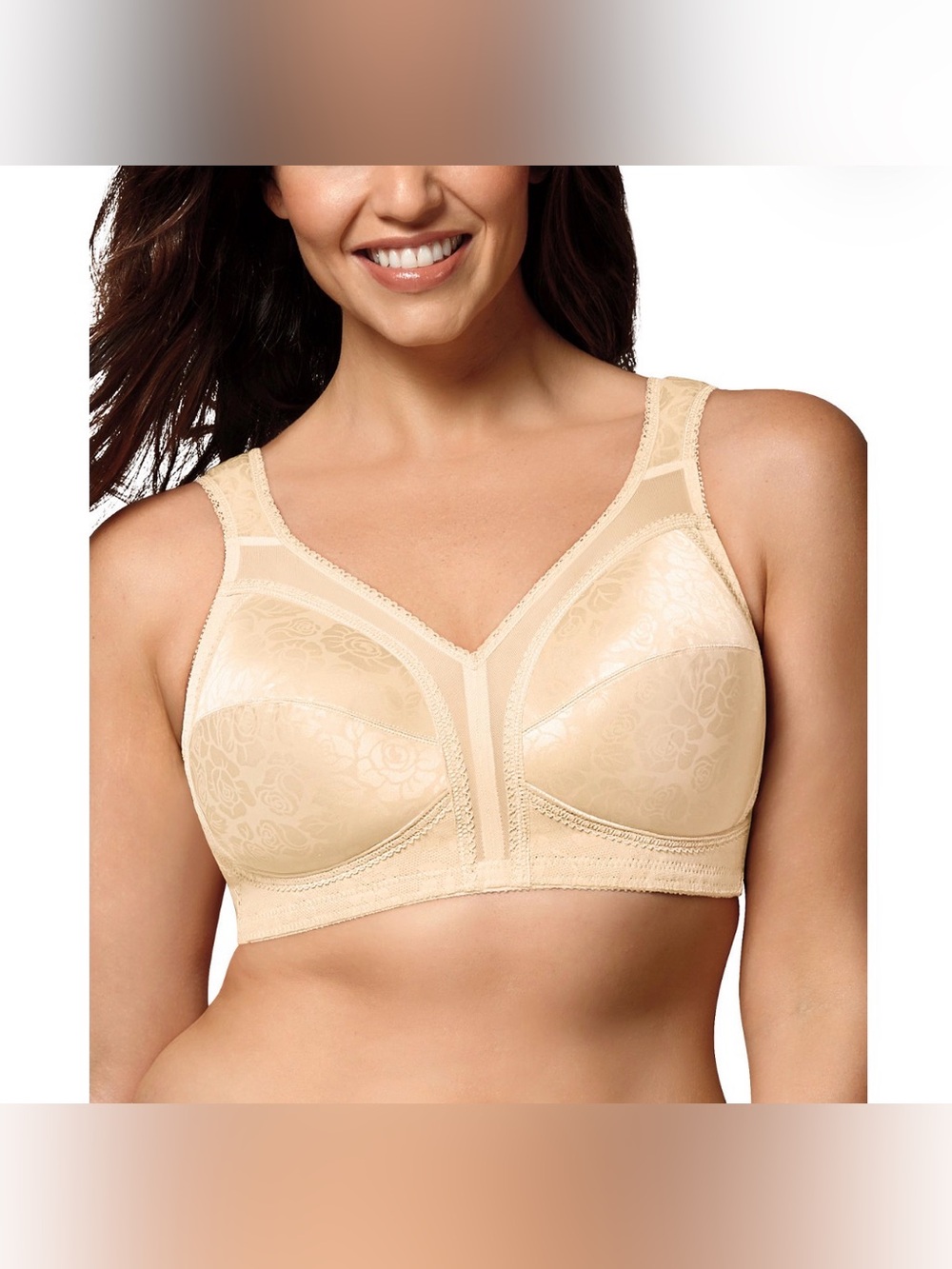 Bra Ultimate Shoulder Comfort Side & Back Smoothing Playtex 38DD Natural Beig